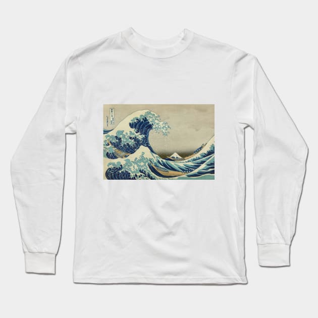 Great Wave Off the Coast of Kanagawa by Katsushika Hokusai Long Sleeve T-Shirt by MasterpieceCafe